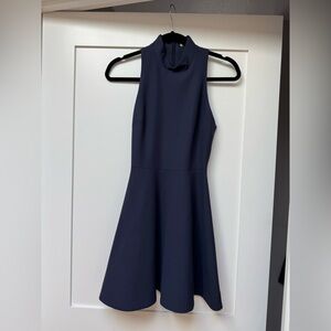 Elizabeth and James High Neck Navy Cocktail Dress